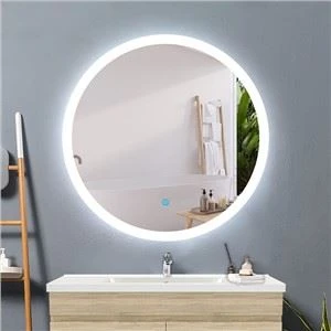 Mirall de bany rodó il·luminat